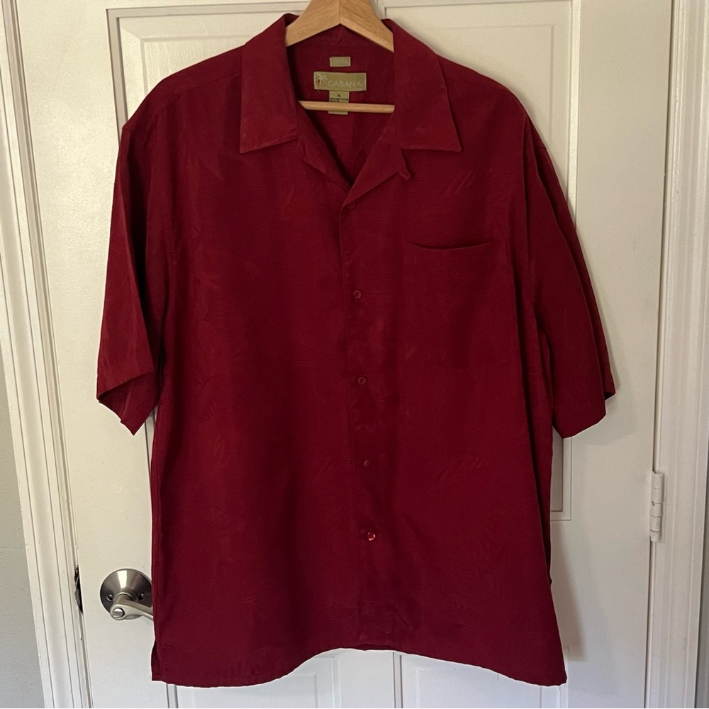 Cabana men’s button down xl sueded 100% polyester